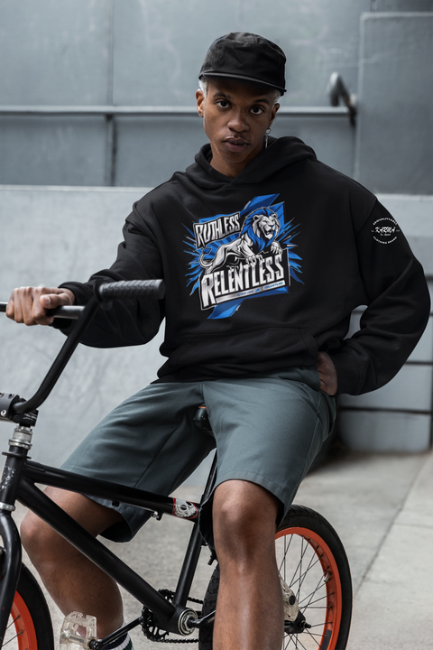 "RUTHLESS AND RELENTLESS"  LIons Tribute Made In Michigan Ultimate Graphics Collection Unisex Hoodie - Karma Inc Apparel 