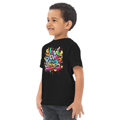 'LOVE,LOVE,LOVE" Ultimate Graphic Collection Toddler T-Shirt - Karma Inc Apparel 