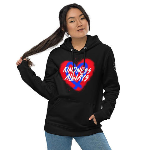 Karma Inc Apparel  Hoodie Black / S "KINDNESS ALWAYS" Organic Cotton Eco Friendly Unisex Hoodie
