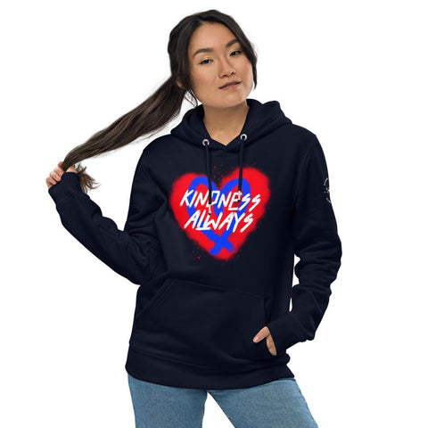 Karma Inc Apparel  Hoodie French Navy / S "KINDNESS ALWAYS" Organic Cotton Eco Friendly Unisex Hoodie